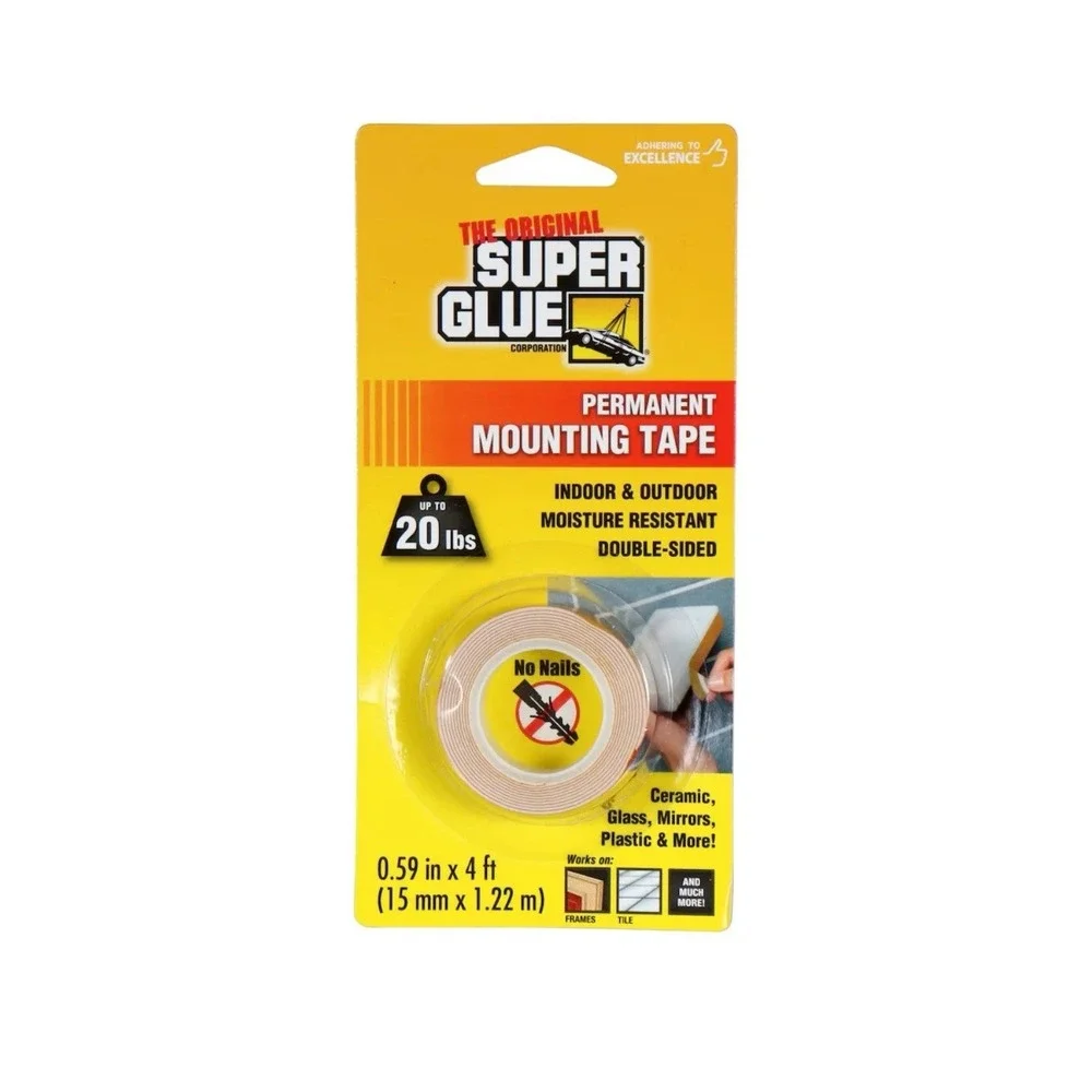 ✅Original Super Glue Permanent Double-Sided Mounting Tape Holds 20 Pounds#️⃣0416